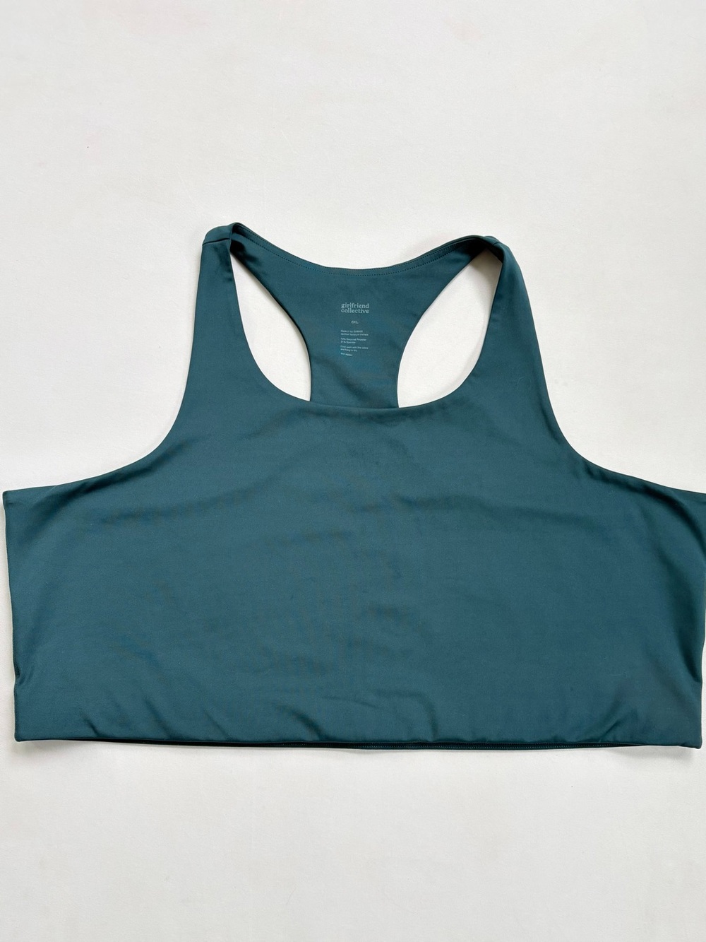 Girlfriend Collective 6XL Paloma Racerback Sports Bra Blue Green Women Plus Size